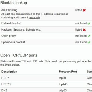 Block list lookUp adult hosting