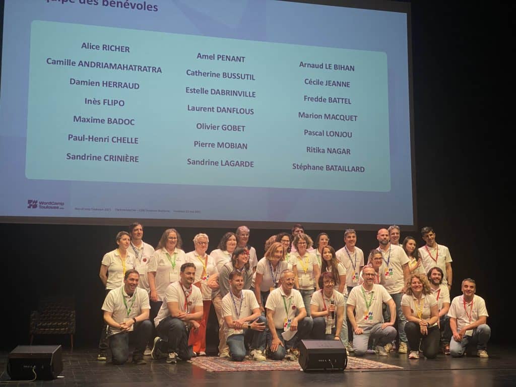 photo des Bénévoles du Wordcamp Toulouse 2025