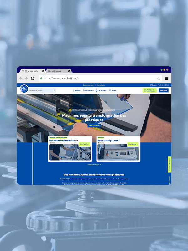 Vue site internet Macoplastique