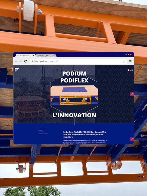 Mockup site Podium Podflex