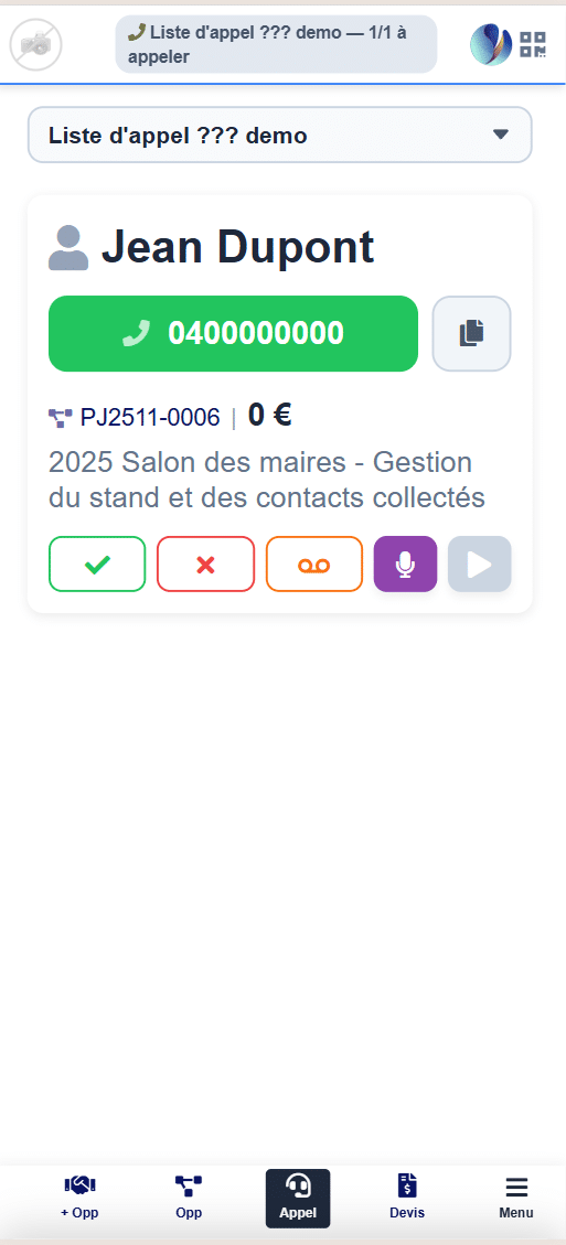 campagnes d’appels ReedCRM